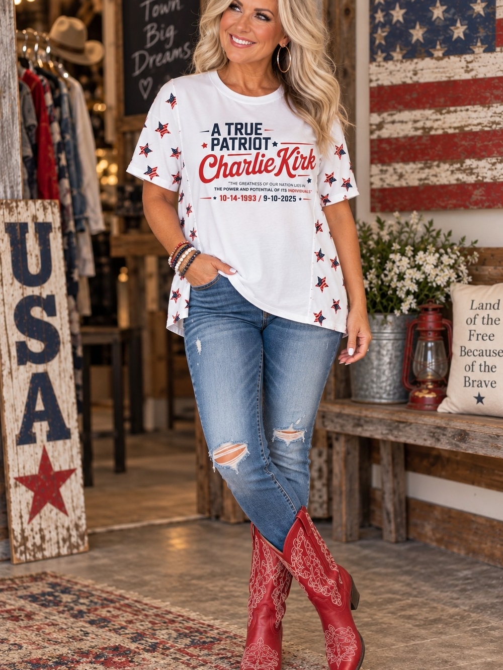 Charlie Kirk Patriotic Upcycle